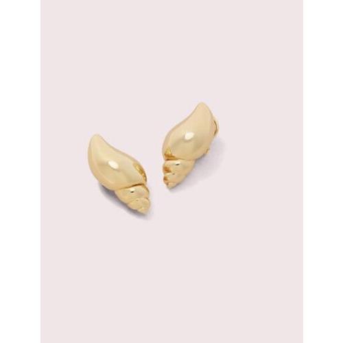 Kate Spade Under The Sea Pave Gold Tone Shell Stud Earrings S135