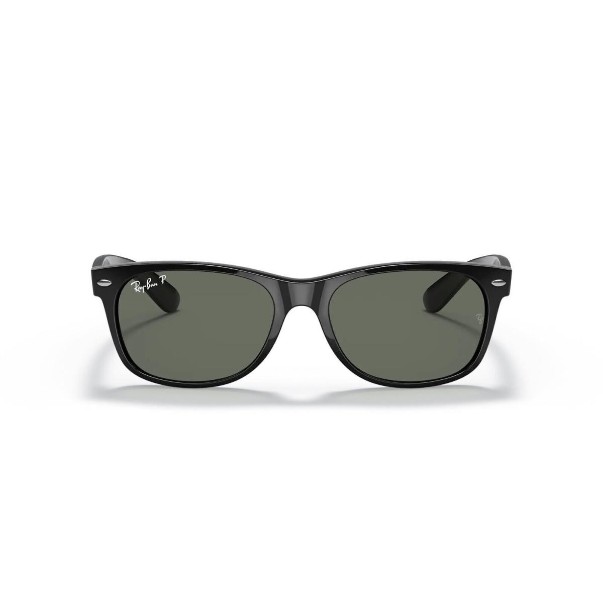 Ray-ban New Wayfarer Classic Rayban Wayfarer Classic Black/green Polarized 55 Sunglasses RB2132 901/58 55 - Frame: Black, Lens: Green