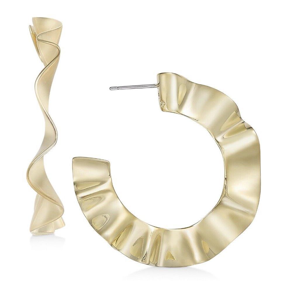 Kate Spade New York Hoops Frilled To Pieces Gold Hoop Earrings Y9