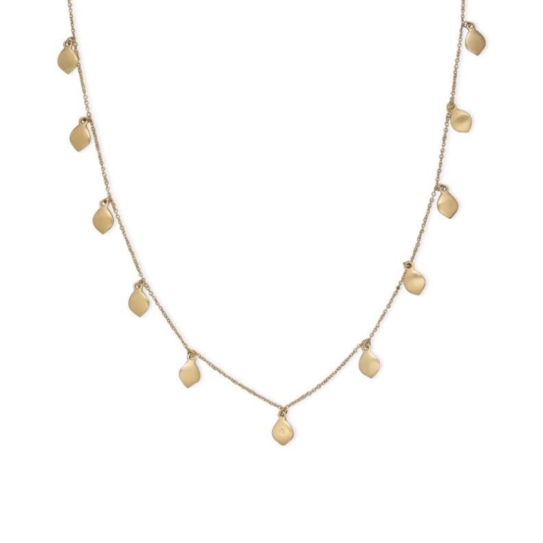 Lauren Ralph Lauren Gold-tone Leaf Long Chain Necklace 40 J1570