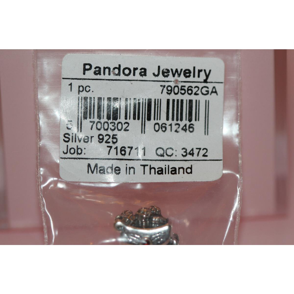 Pandora Santa Sleigh Charm Bead 790562GA W/gift Box Retired