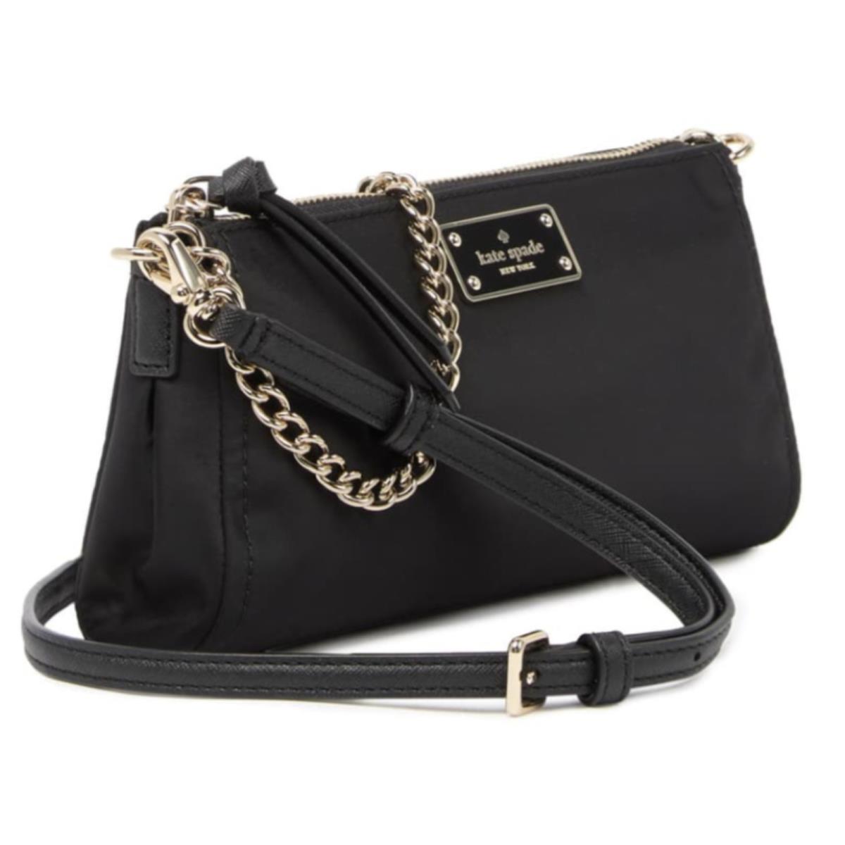 Kate Spade Wilson Road Jane Convertible Crossbody Zip Bag Purse Black Nylon  Gold - Kate Spade bag - 098687233019 | Fash Brands