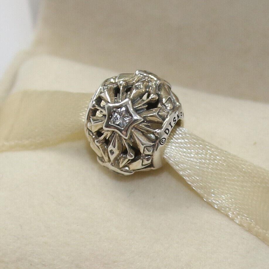 Pandora Charm Disney Frozen Snowflakes 791563CZ W Tag Suede Pouc