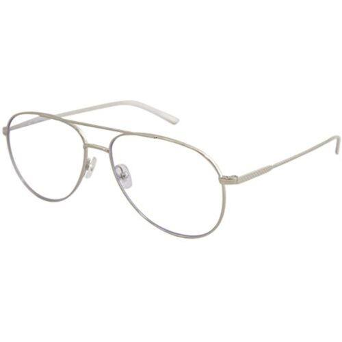 Lacoste L2505 PC 028 Silver Aviator Eyeglasses 58mm with Case
