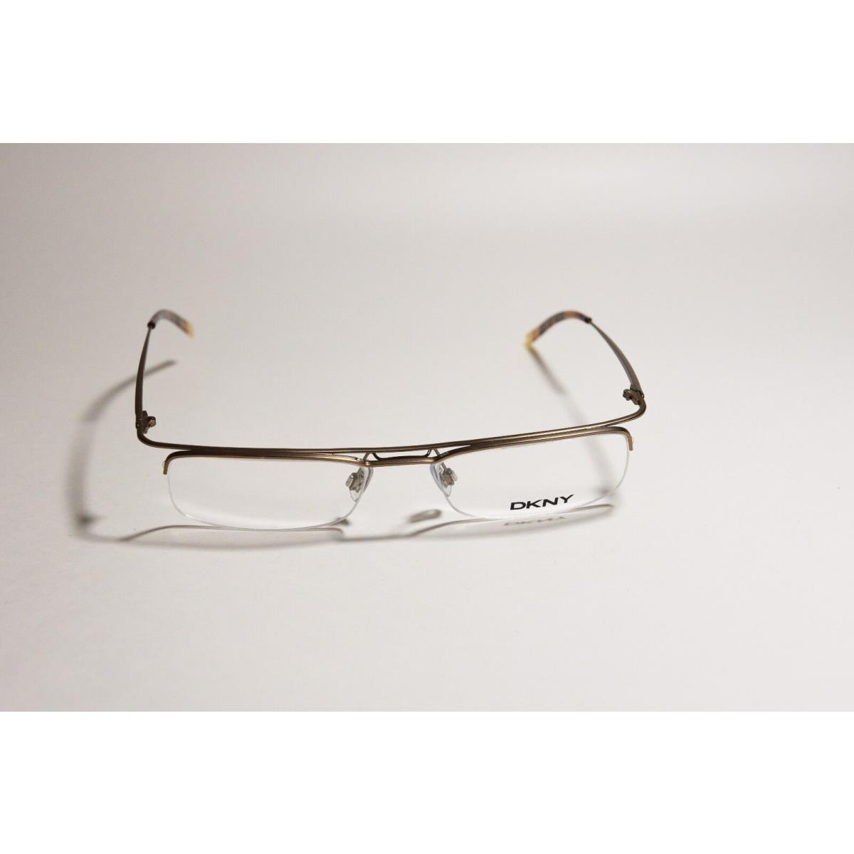 Dkny 6293 Minimal Half Rimless Eyeglass Frames Thin Metal Brown 51-18-130