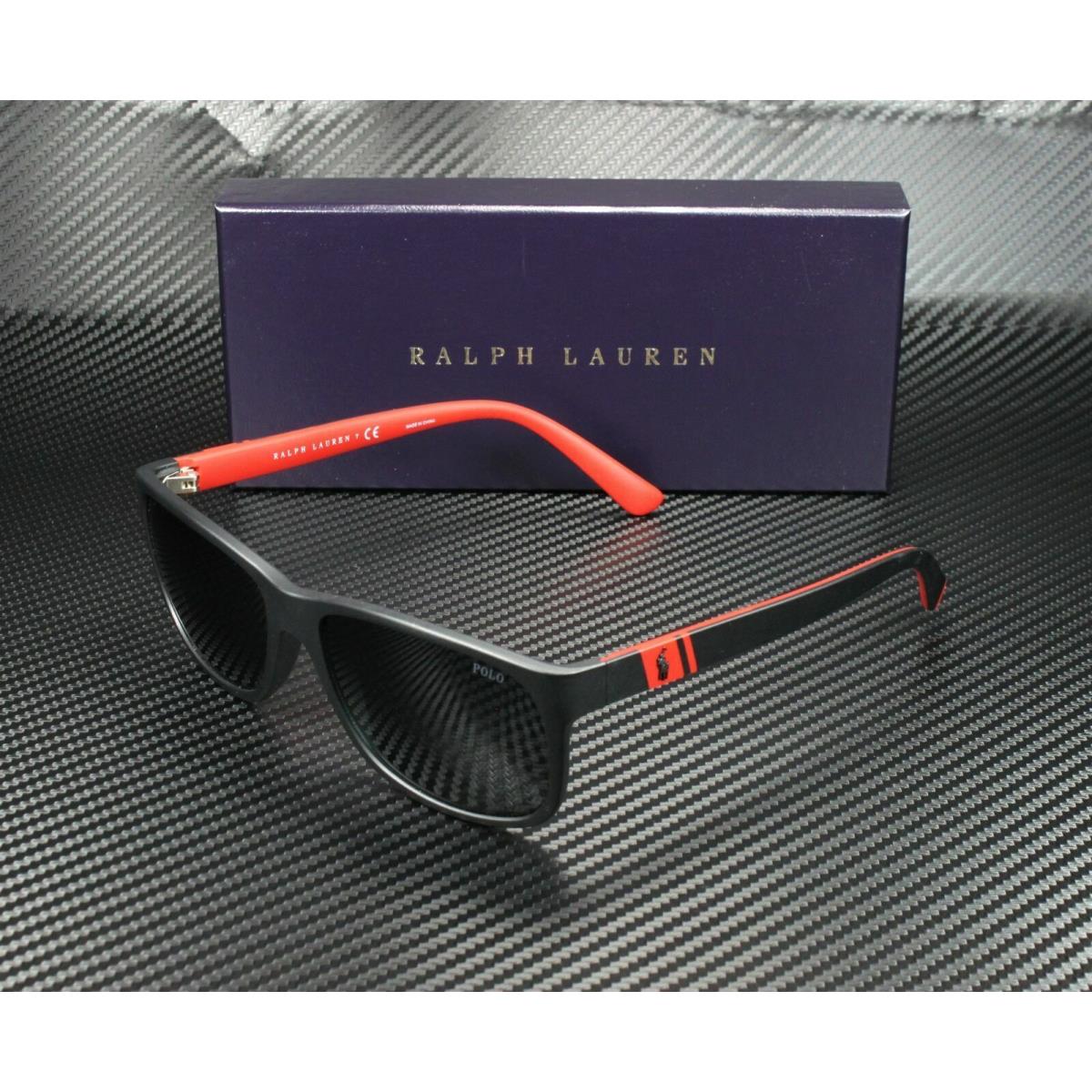 Polo Ralph Lauren PH4109 524787 Matte Black Square Men`s 59 mm Sunglasses