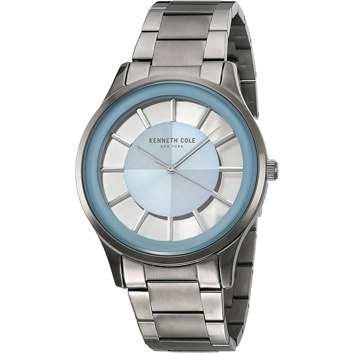 Kenneth Cole Men`s Stainless Steel Silver-blue Dial Watch KC50500006