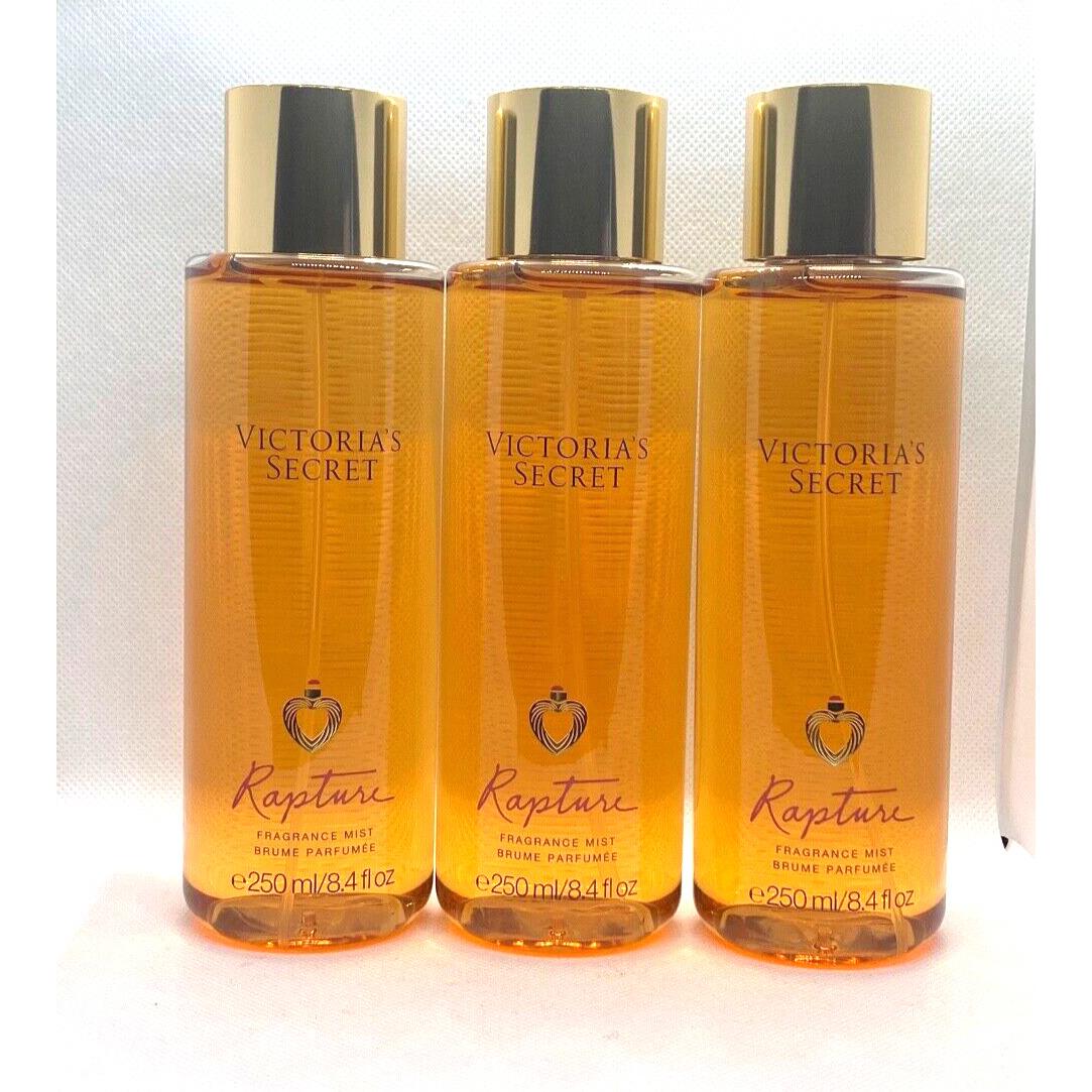 Victoria`s Secret Rapture Fragrance Body Mist 8.4FL OZ /250ml Set OF 3