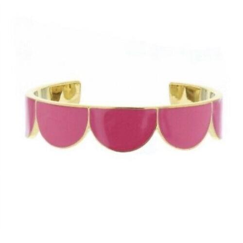 Kate Spade York Resin Goldtone Scalloped Cuff Taking Shapes Pink 301