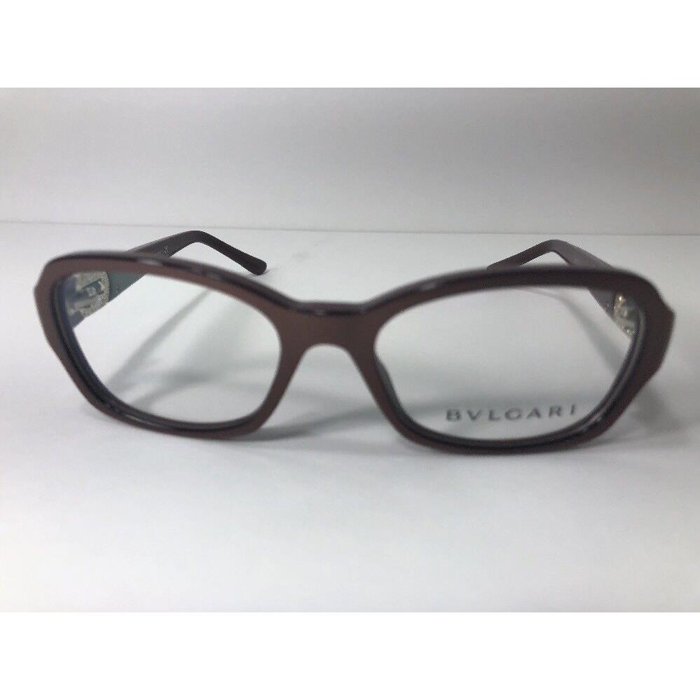 Bvlgari 4071-B 5177 Brown Pearl Designer Women Eyeglass Frame Bulgari Glass