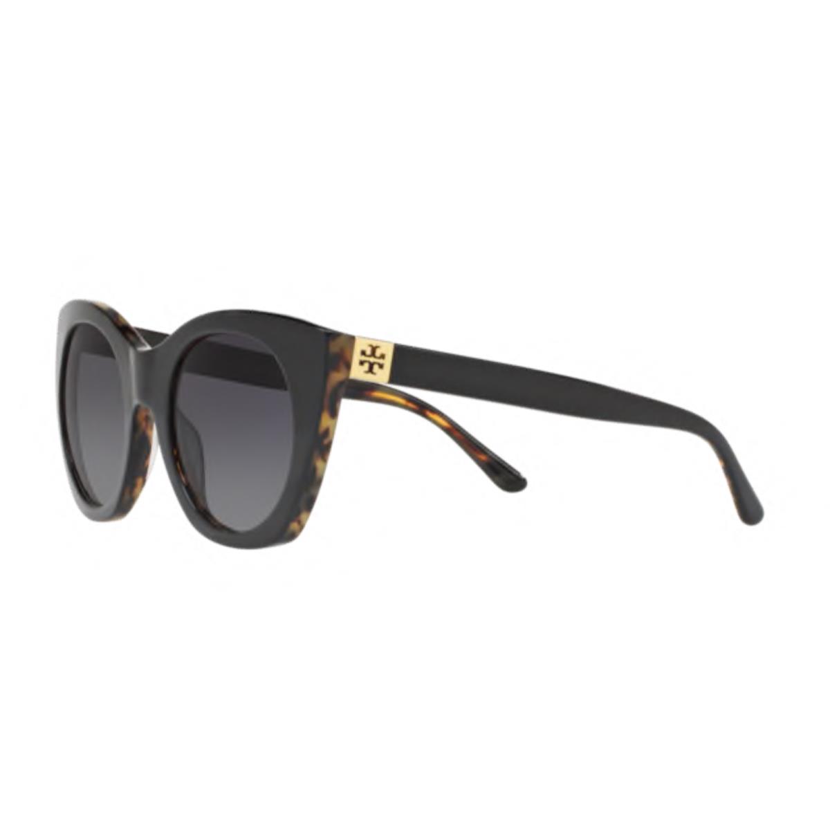 Tory Burch sunglasses  - Black & Tortoise Frame, Gray Gradient Polarized Lens