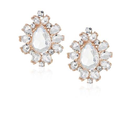 Kate Spade Take A Shine Crystal Cluster Statement Stud Earrings Rose 70D