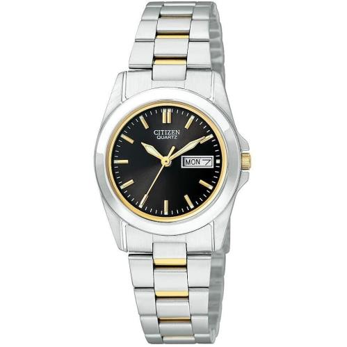 Citizen EQ0564-59E Two Tone Black Day Date Dial Womens Casual Classic Watch