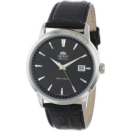 Orient Men`s Stainless Steel Automatic Watch with Leather Strap FER27006B0