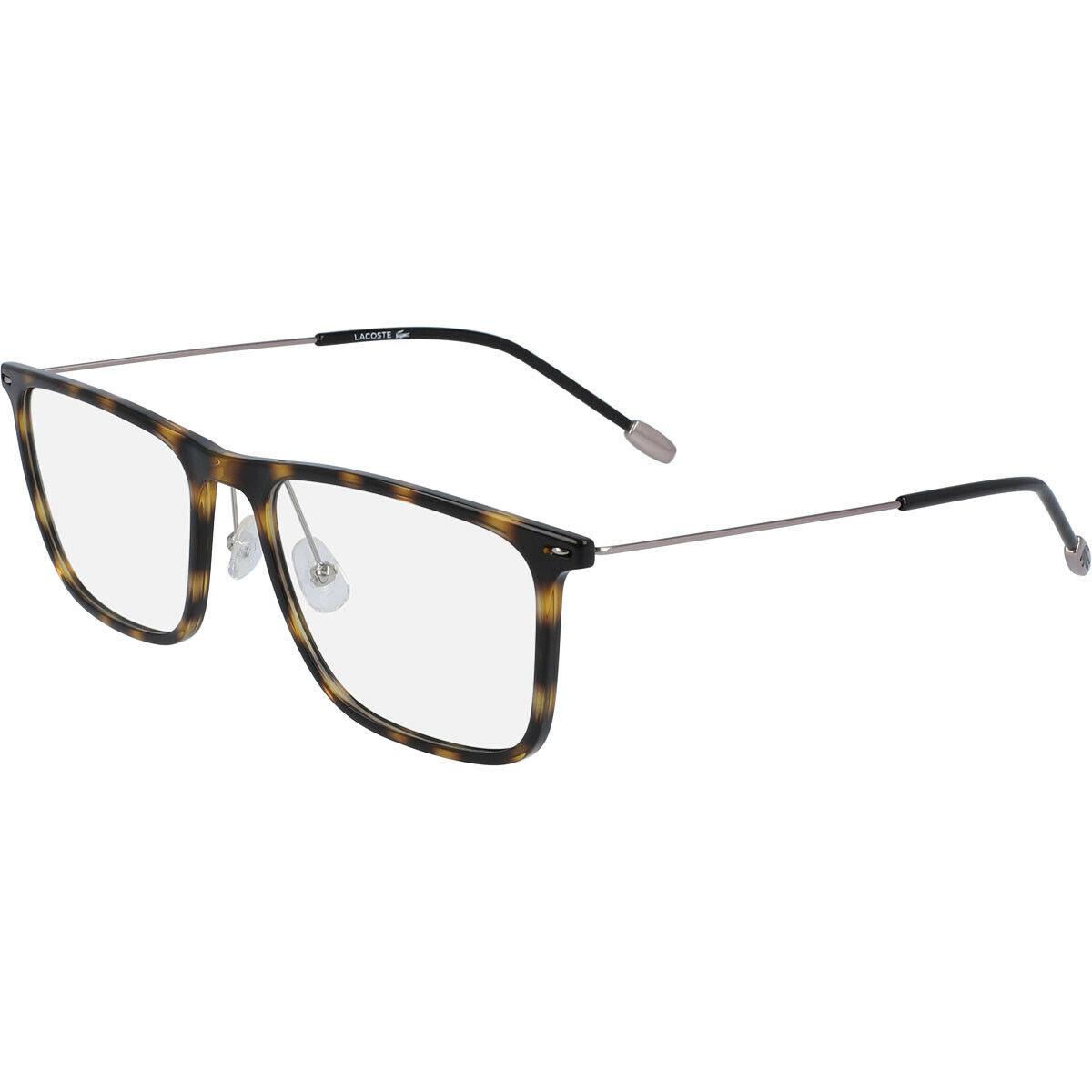 Lacoste L2829 214 54mm Havana Brown Men`s Ophthalmic Rx Eyeglasses Frame - Brown Frame
