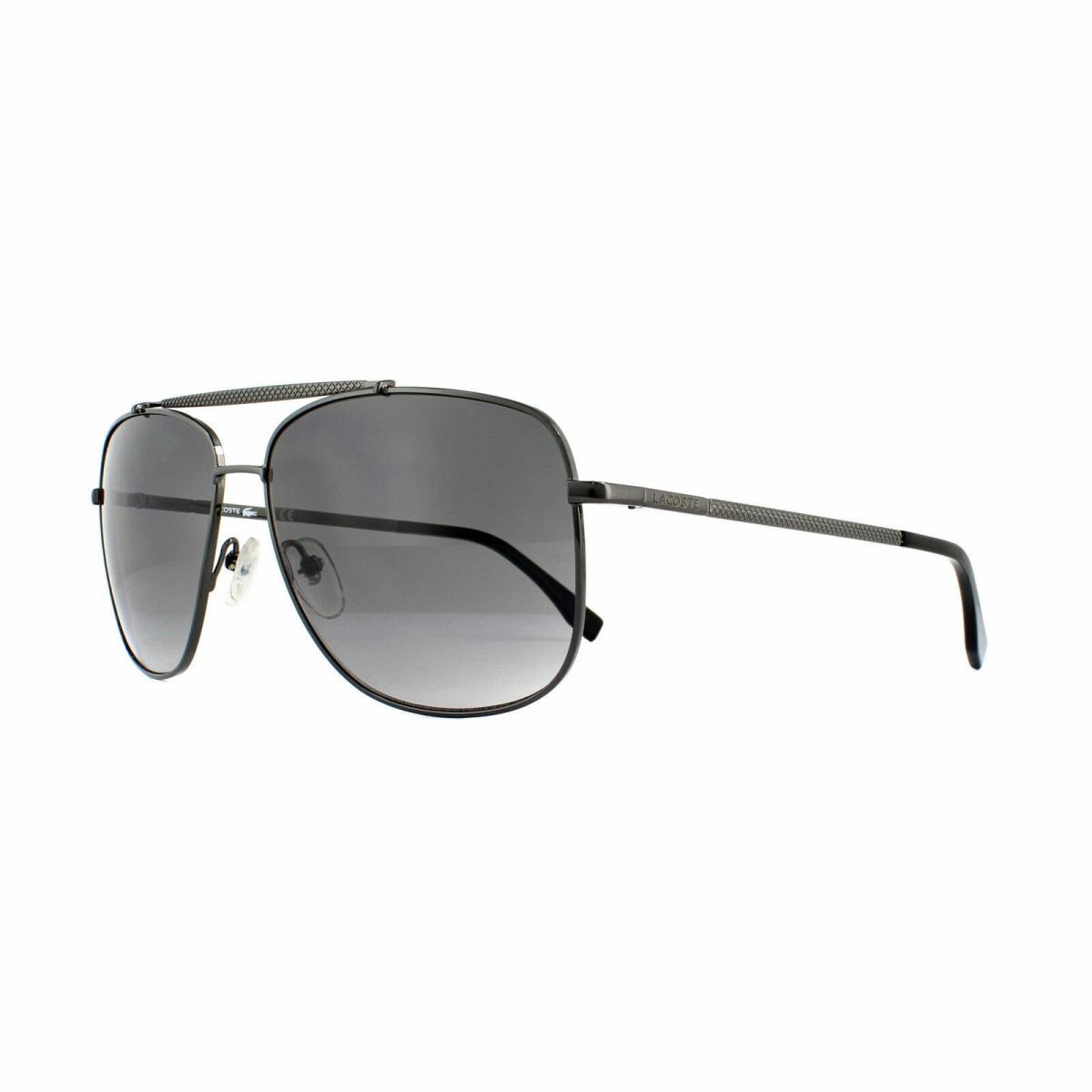 Lacoste L188S 033 Sunglasses Gunmetal Frame Grey Lenses 59 Mm