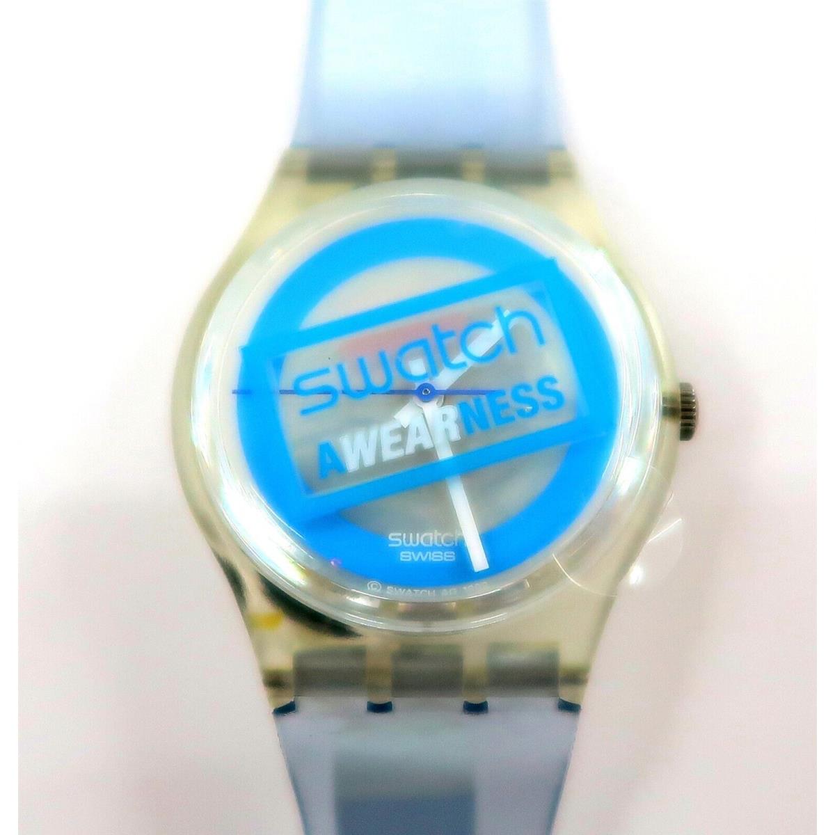 Swatch Watch Extra Thin Aids Awareness GK326 Limited Edition 2000 Gents Nos