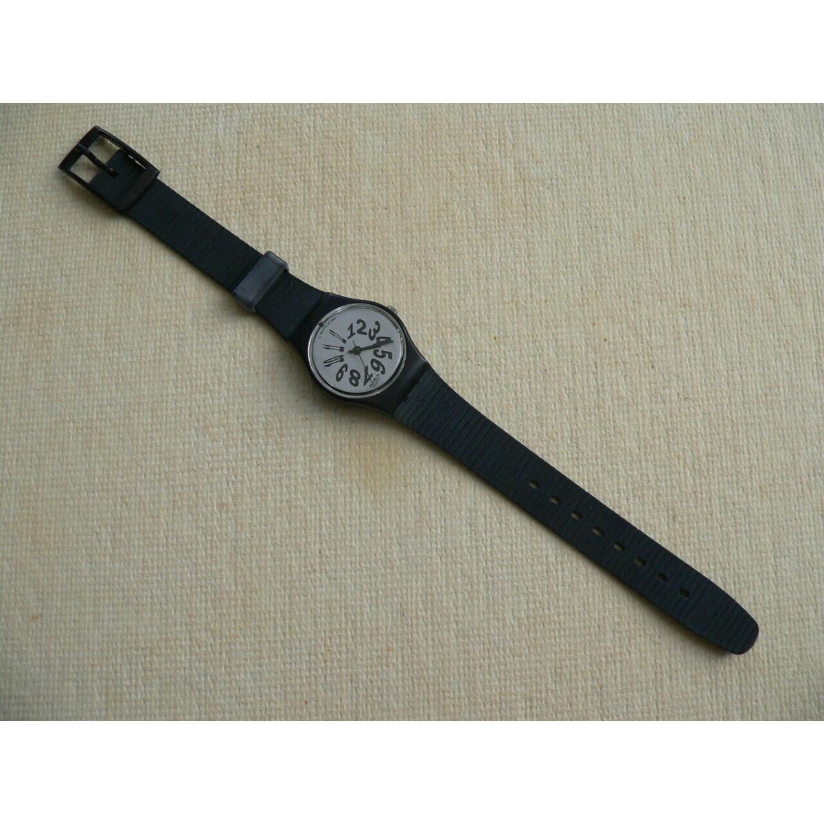 1990 Vintage Ladies Swatch Watch Black Night LB127