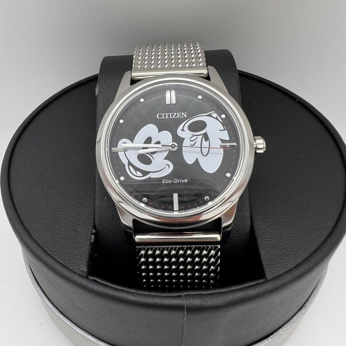 Disney Mickey Mouse Citizen FE7060-56W 40mm Silver Stainless Steel - Dial: White, Black, Band: Silver, Bezel: Silver