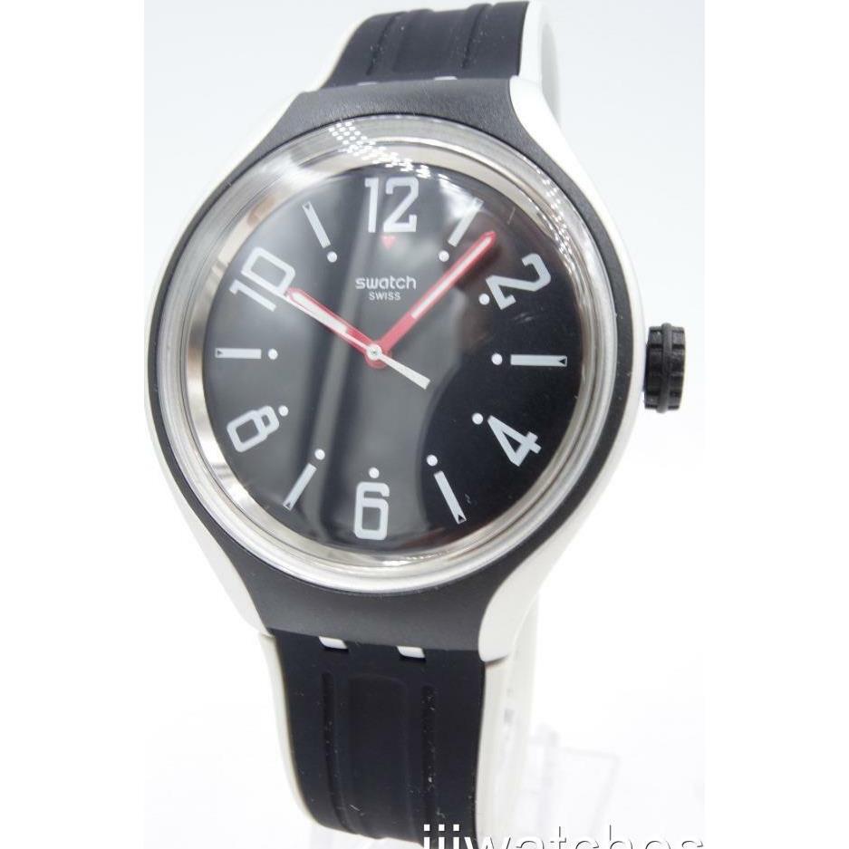 Swatch Irony Xlite Peppe Black/gray Silicone Men Watch 40mm YES1004