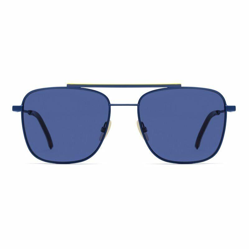 Fendi Aviator Sunglasses - FF M0008/S Fll - Matte Blue/blue Lens 55-18-145