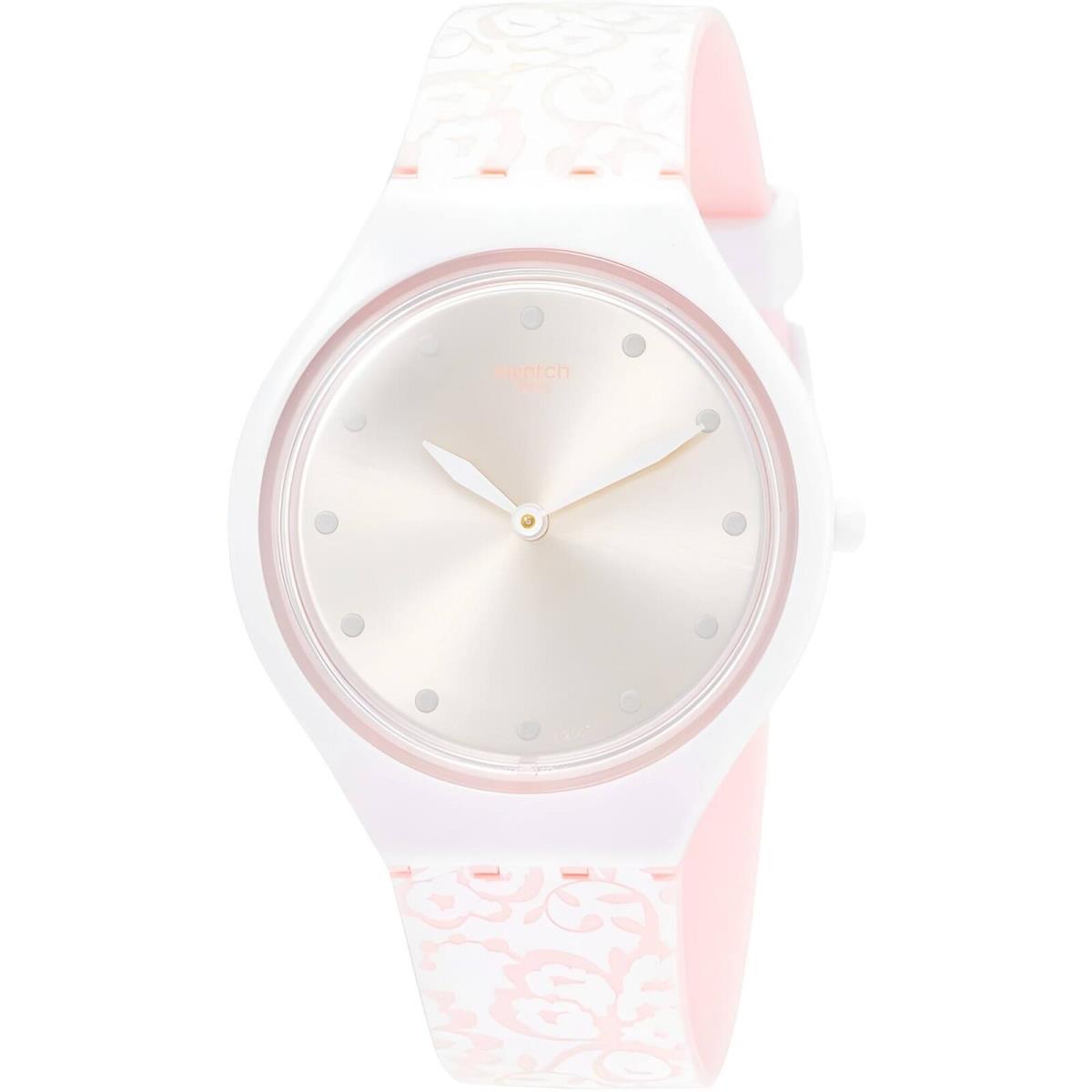 Swatch Women`s Watch Skin Skindentelle Dainty Light Pink Design Strap SVOW102