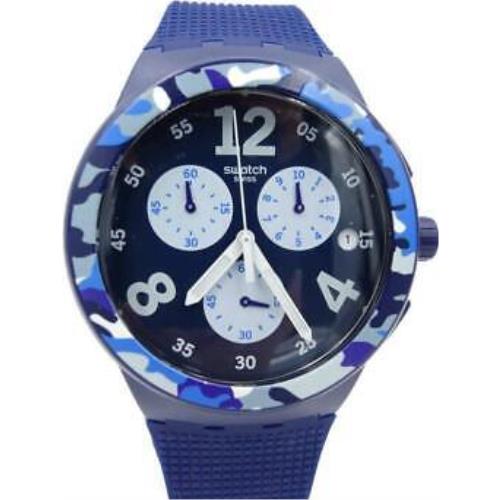 Swatch Originals Camoblu Chronograph Silicone Watch 40mm SUSN414