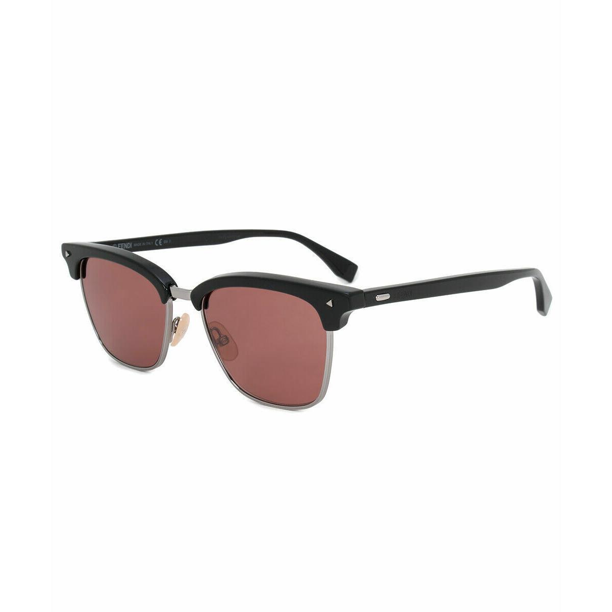 Fendi Clubmaster Sunglasses - FF M0003 807 - Black/bronze 52-18-145