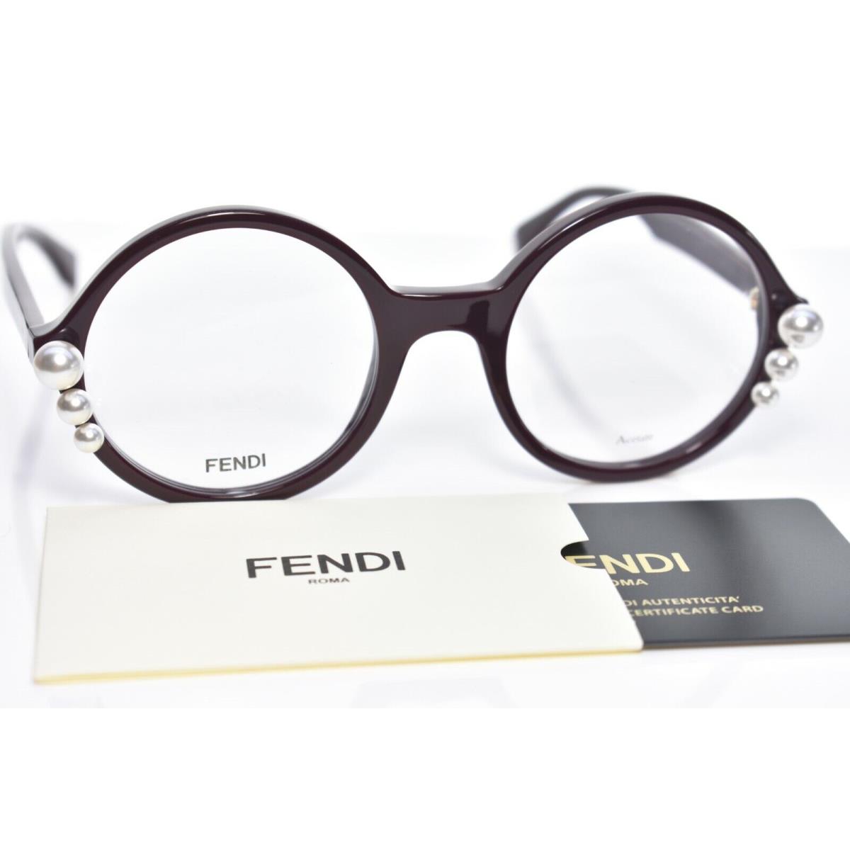 Fendi Plum Pearl Eyeglasses 0298 0T7 Rx 51-22-140