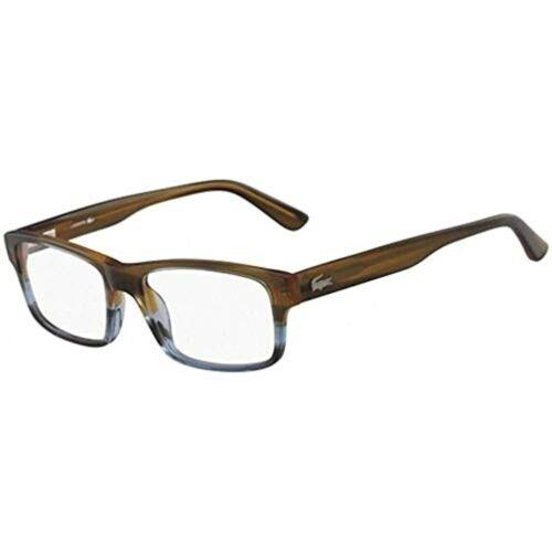 Lacoste L2705 210 Striped Brown Blue Eyeglasses 53mm with Case