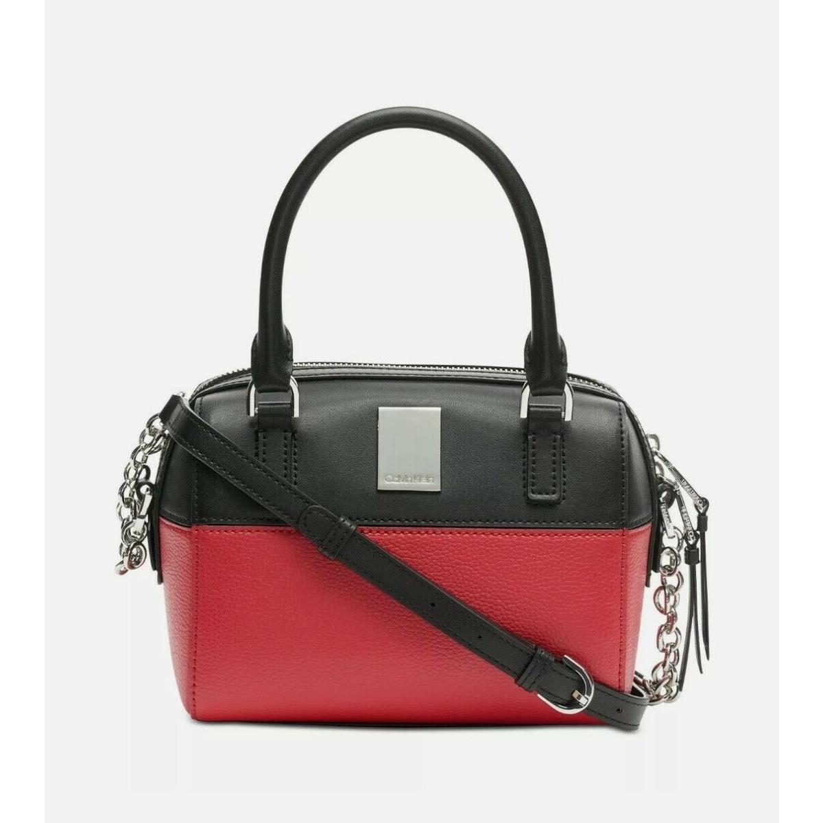 Calvin Klein Tonya Xsmall Leather Crossbody Bag Watermelon/black Compare at