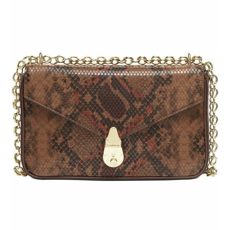 Calvin Klein Snake Lock Shoulder Bag Python-print Crossbody Nip