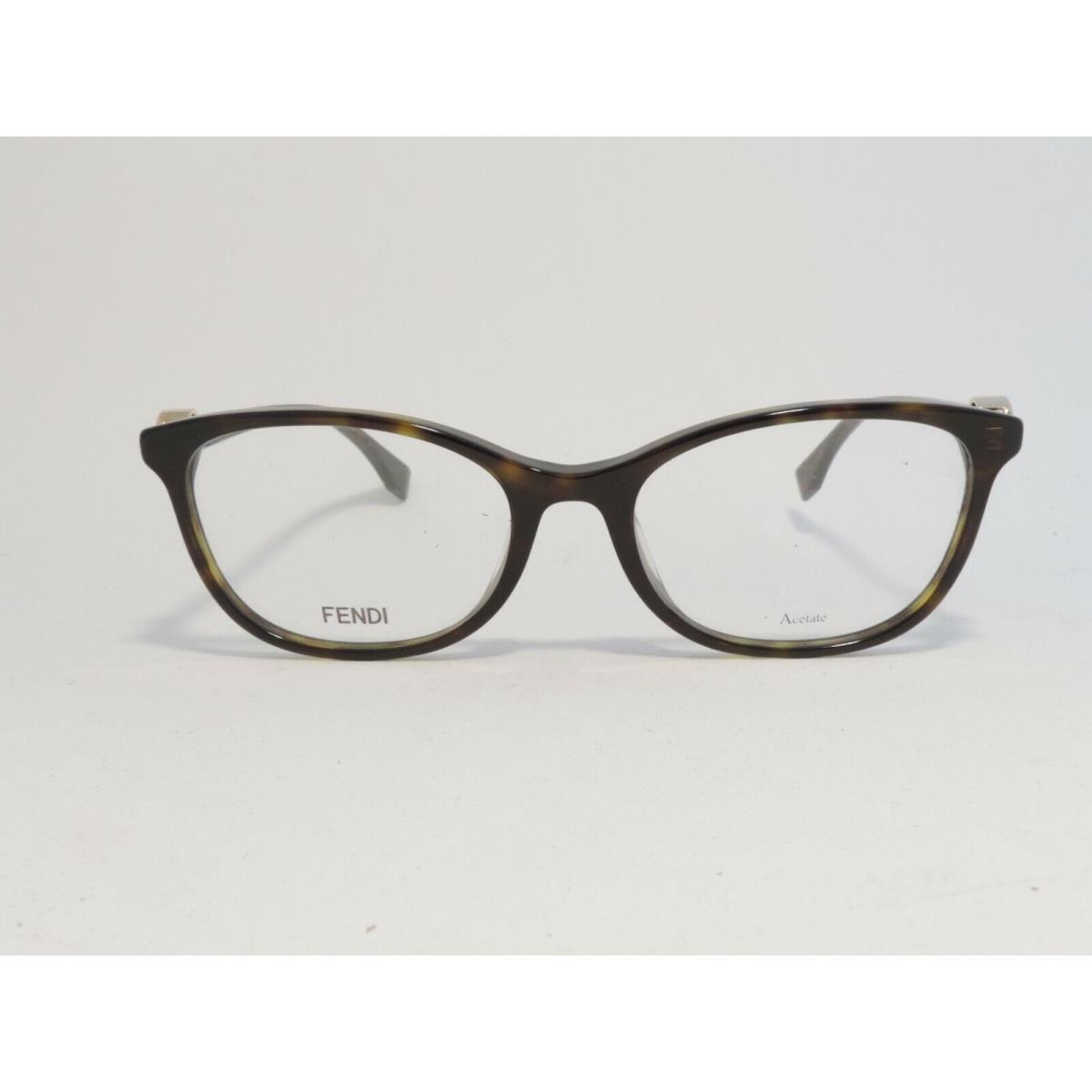 Fendi 0337/F Full Rim Acetate Eyeglass Frames 085 Dark Havana 53-18-145