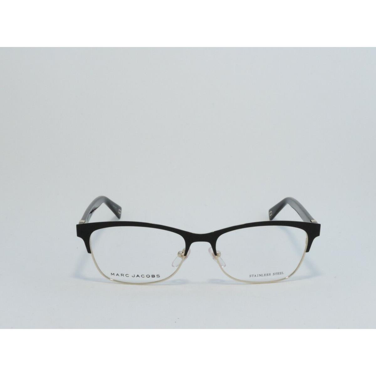 Marc Jacobs 338 Full Rim Stainless Steel Eyeglass Frames 807 Black 55-16-140