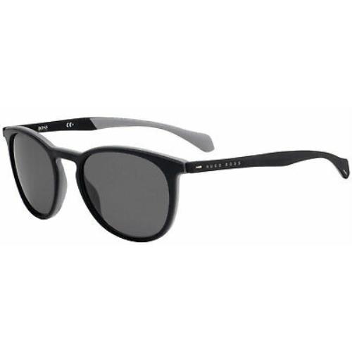 Hugo Boss 1115/S 06W Unisex Matte Black/grey Sunglasses Black Lens