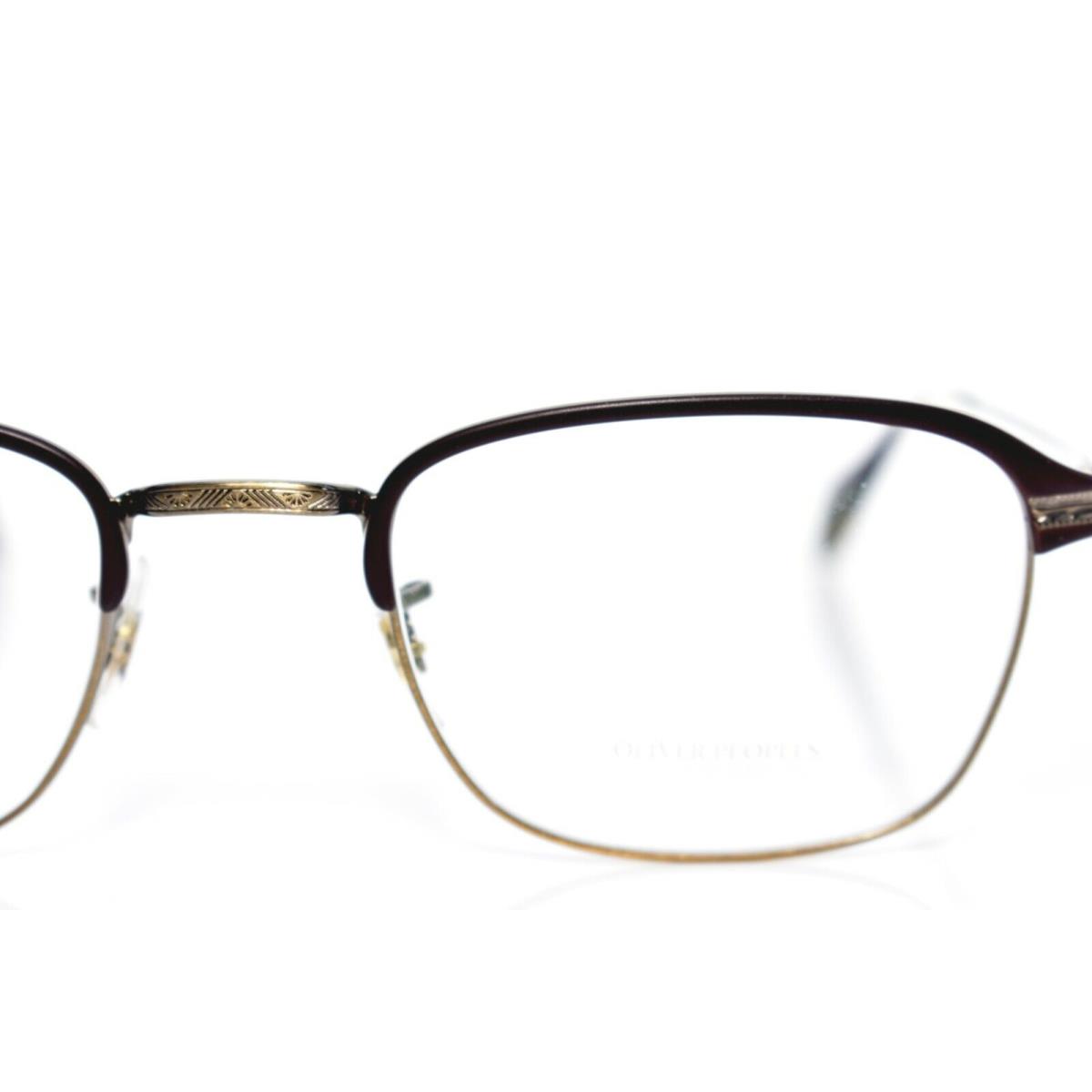 Oliver Peoples Eyeglasses Saxton 5195 48-20-140 Dark Brown Antique Gold