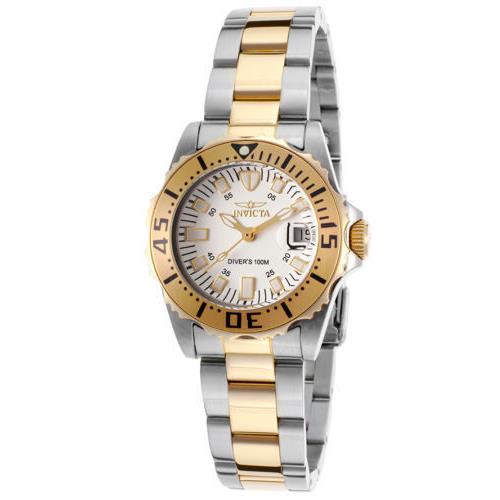 Womens Invicta 0782 Pro Diver Two Tone Bracelet Watch