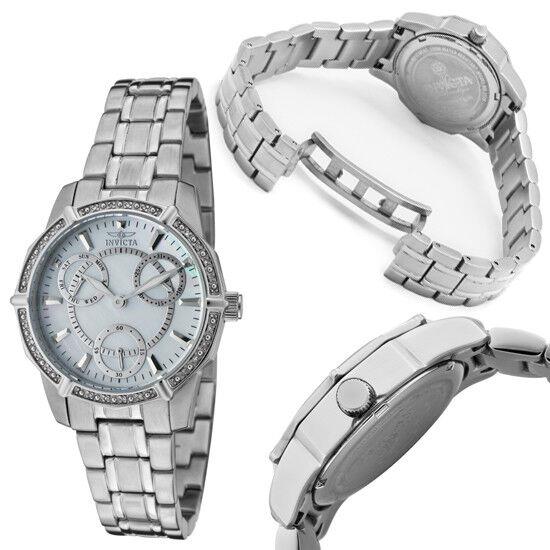 Invicta 1777 Womens Dress Chronograph Mother-of-pearl Dial Stainless Steel Watch