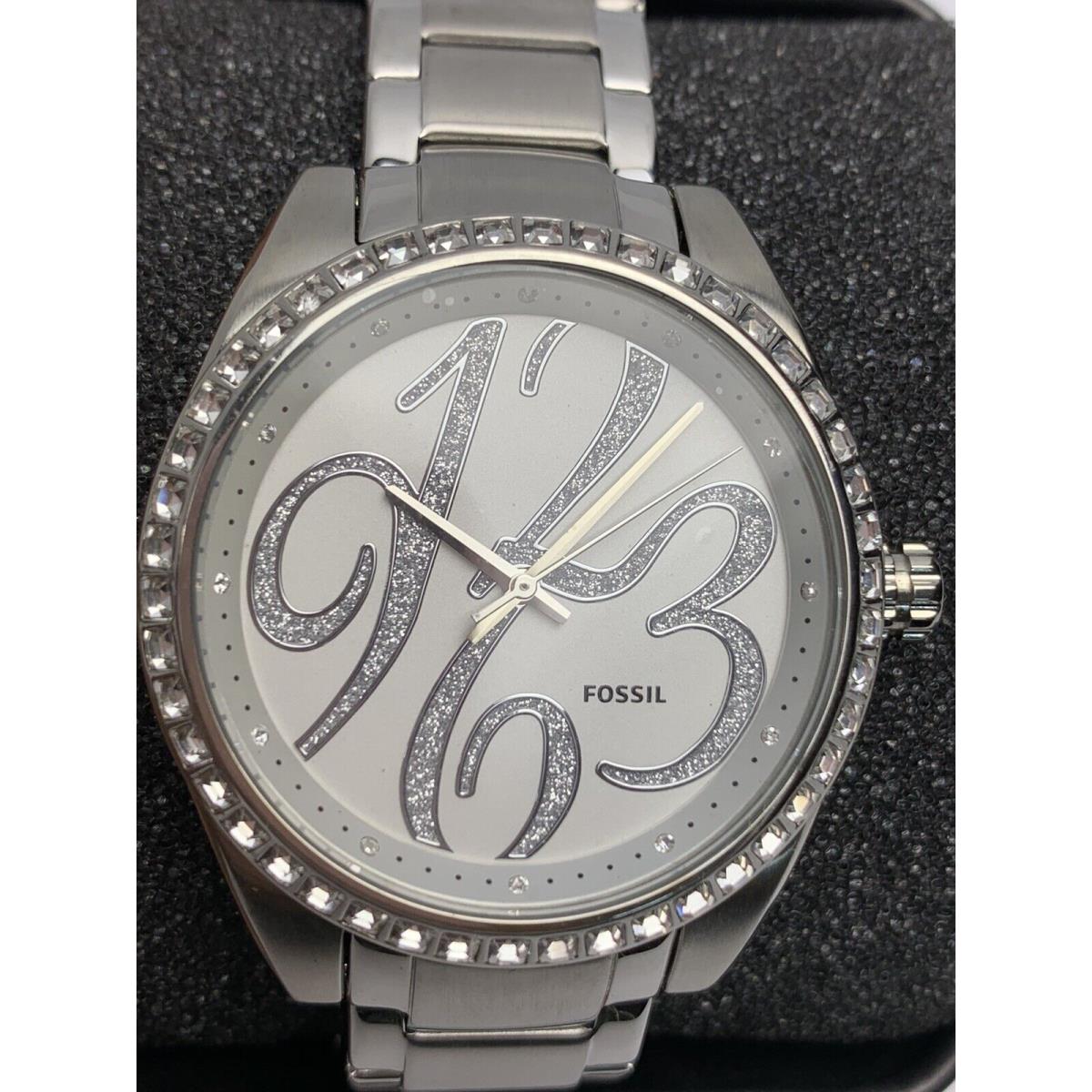 Fossil BQ1094 All Stainless Steel Quartz Analog Silver Ladies Watch