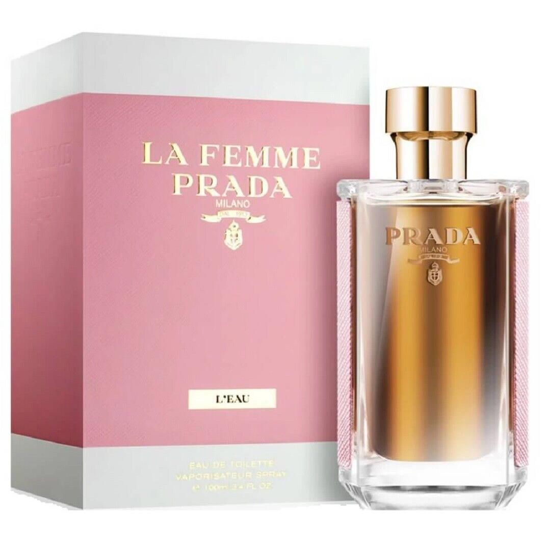 LA Femme L` Eau Prada 3.4 oz / 100 ml Eau de Toilette Edt Women Perfume