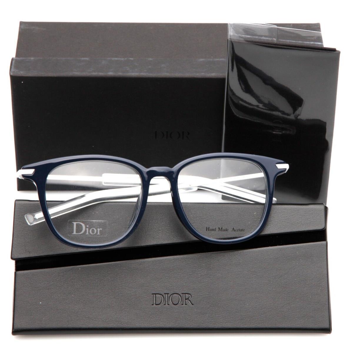 Christian Dior BLACKTIE195F Mzn White Blue Eyeglasses 51-18-145 B44mm