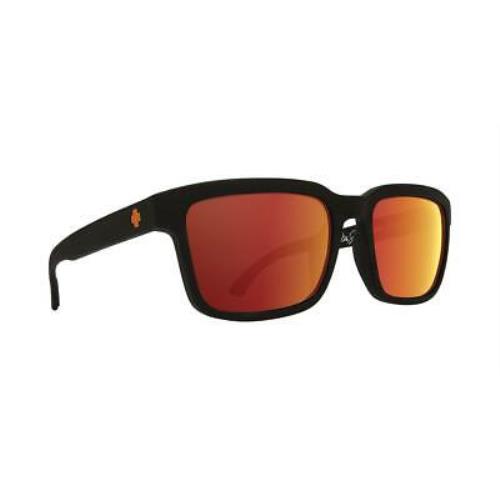 Spy Optics Helm 2 Dale Jr Matte Black Sunglasses HD Plus Gray Green with Orange