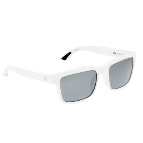 Spy Optics Helm 2 Matte White Sunglasses Happy Gray Green with Silver Spectra