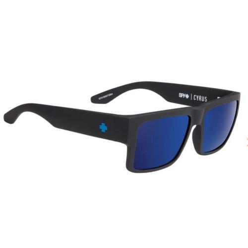 Spy Optic Cyrus Sunglasses - Soft Matte Black / Happy Bronze Blue Spectra