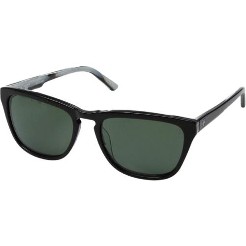 Spy Optics Hayes Black Horn Sunglasses Happy Gray Green 673438074863