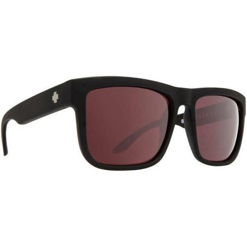 Spy Optics Discord Matte Black Sunglasses HD Plus Rose Polarized w/ Light Silver