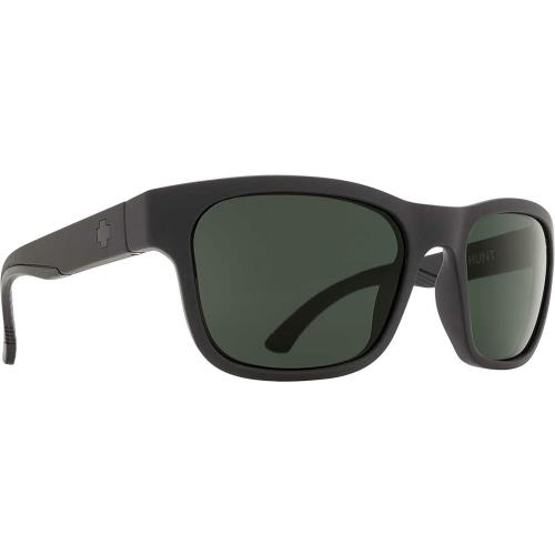 Spy Optics Hunt Matte Black Sunglasses Happy Glass Grey Green Polarized