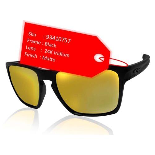 Oakley Sliver XL Sunglasses Matte Black 24K Iridium Lens 93410757
