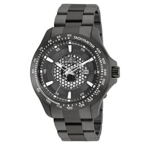 Invicta 25339 Men`s Speedway Grey Dial Gunmetal IP Steel Bracelet Quartz Watch - Grey