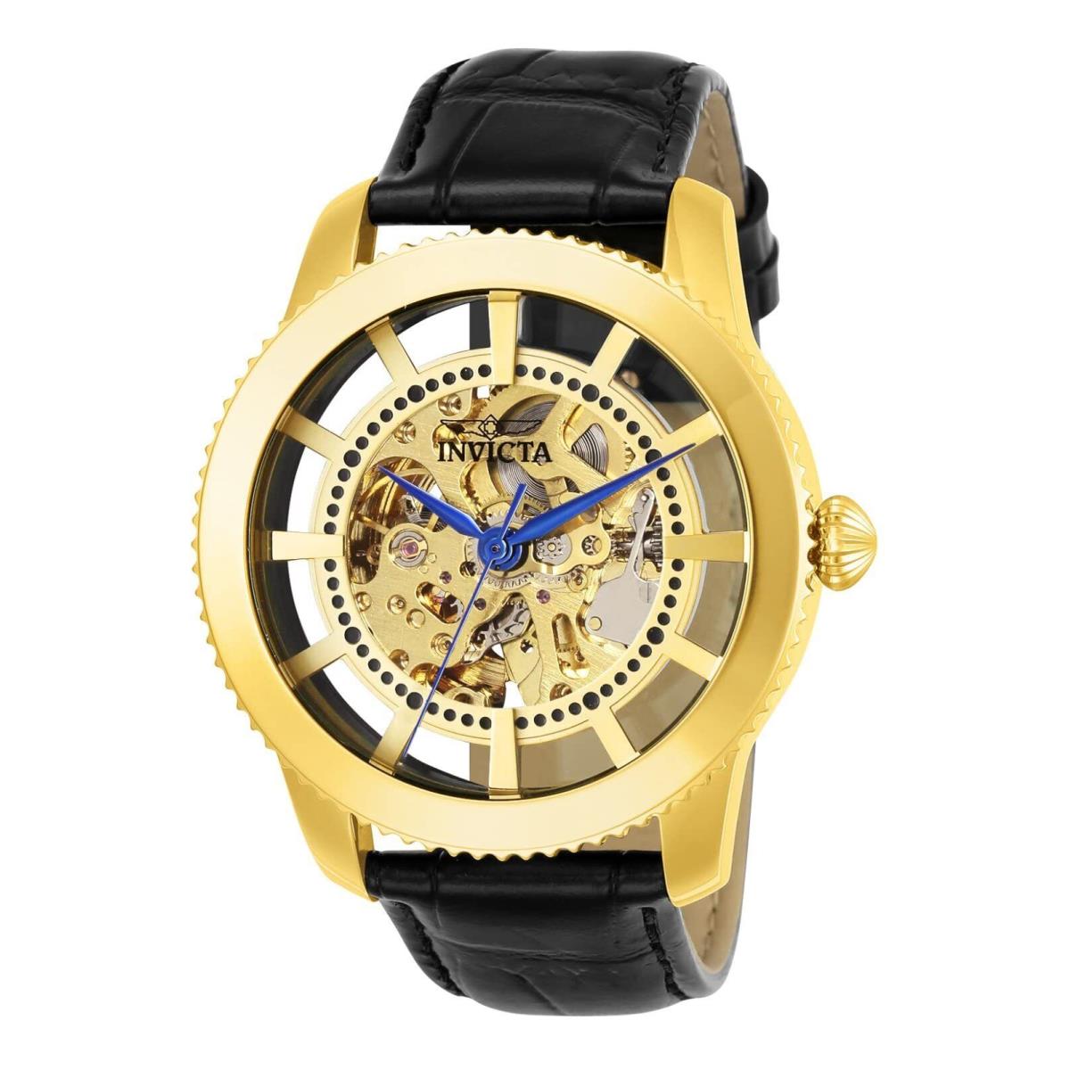 Invicta Men`s 23638 Vintage Analog Display Automatic Self Wind Black Watch - Gold